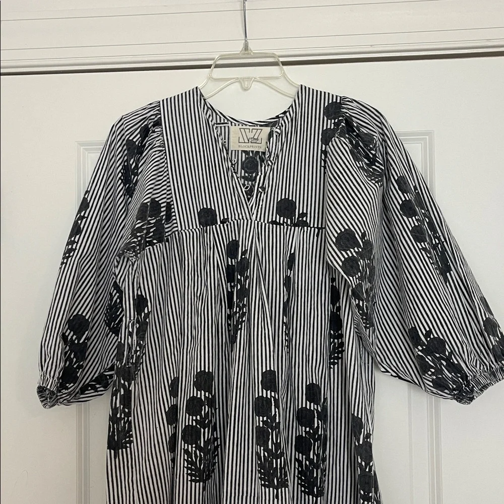 SZ Blockprints Aaron Dress Floral Boho NO BELT XS - Picture 6 of 10